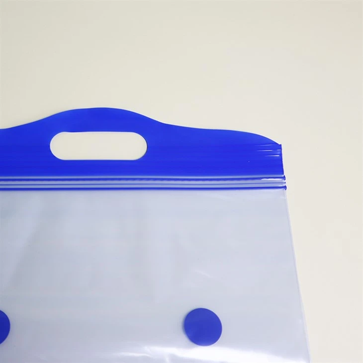 Portable standing double keel zipper seal bag